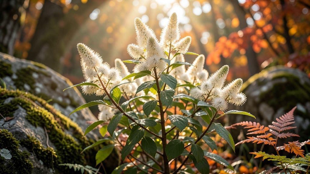 Dwarf Fothergilla with Bottlebrush Blooms