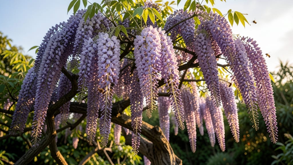 Wisteria Floribunda for Fragrant Lavender Clusters